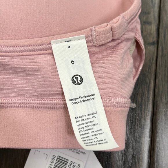 Lululemon NWT Flow Y Bra Nulu *Light Support, A–C Cups Pink Haze - Picture 8 of 10
